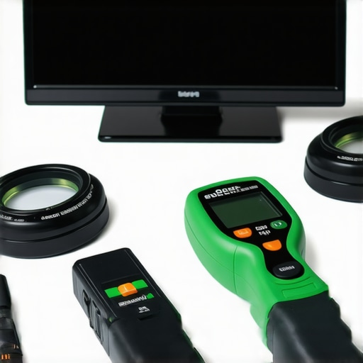 Precision Calibration for Clear Images Calibrating a home display using professional tools for optimal quality.