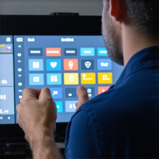 Navigating the OLED Service Menu for Auto-Dimming Fixes A person carefully adjusting settings on an OLED TV's service menu to disable auto-dimming.
