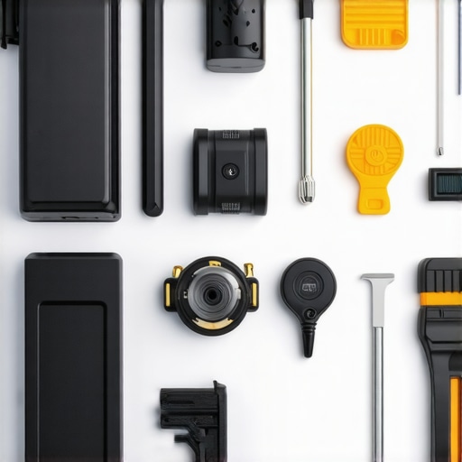 A technician calibrating a wall-mounted OLED TV using professional tools and calibration equipment.