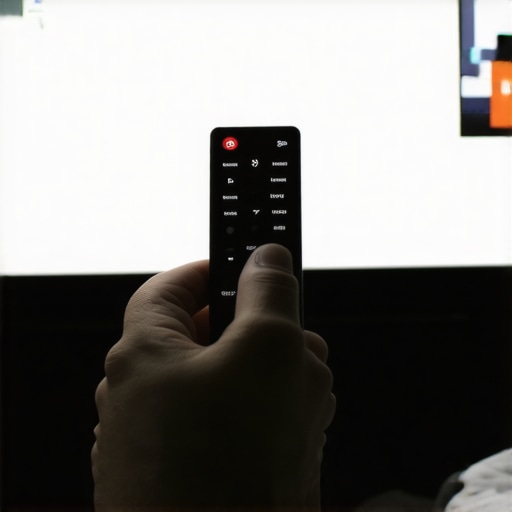 Person calibrating television to improve skin tone accuracy