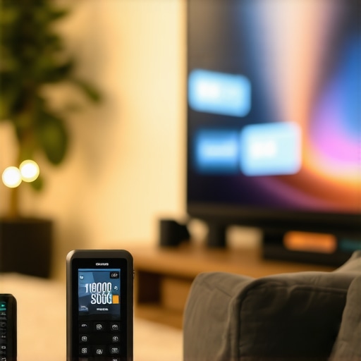 Calibration tools for home displays Person using a colorimeter to calibrate an OLED TV in a living room.