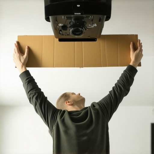 How to Center a Ceiling Projector Mount Using a Simple Cardboard Template