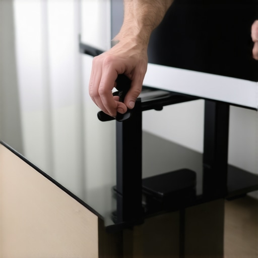 How to fix a wobbly TV stand on a glass surface