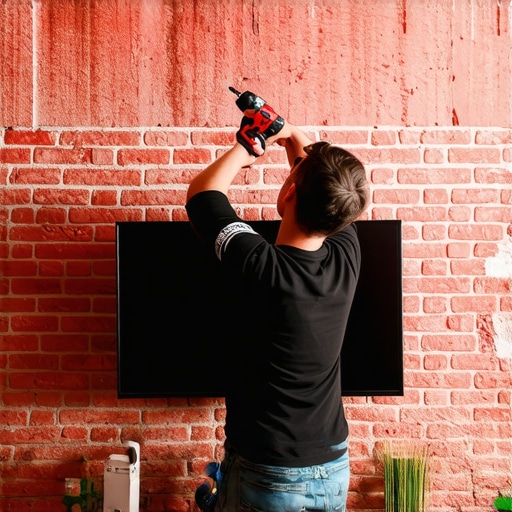 How to mount a TV on a brick wall without a hammer drill