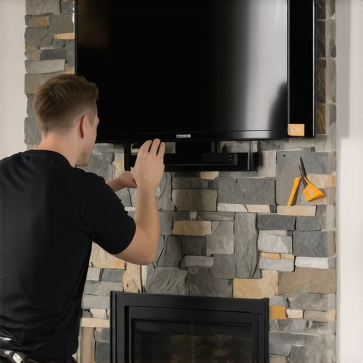 How to mount a TV to a stone fireplace without cracking the rock