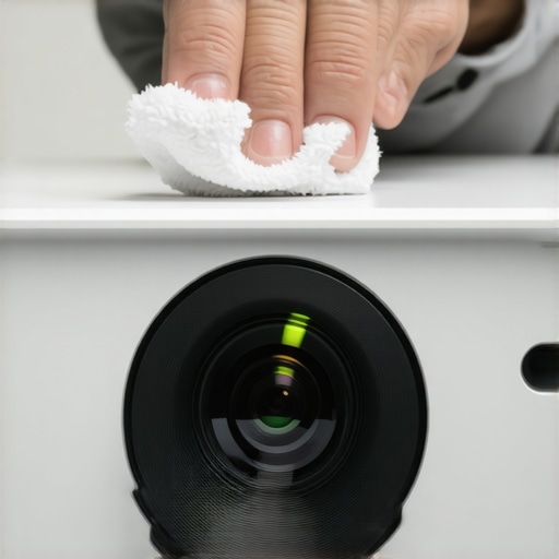 How to remove dust spots from a sealed projector lens