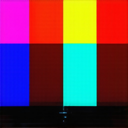 Professional Color Calibration on a Home Display Person using a color calibration tool on a modern OLED television