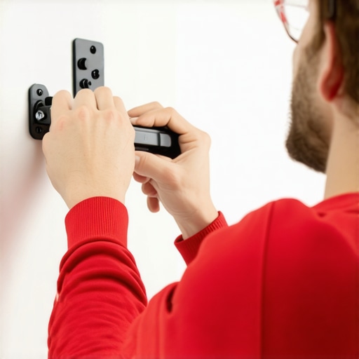 Person installing a TV wall mount on drywall with correct anchors