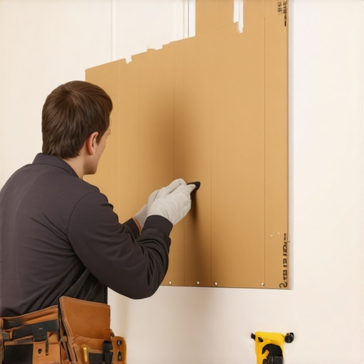 The simple cardboard trick for leveling a wall mount alone