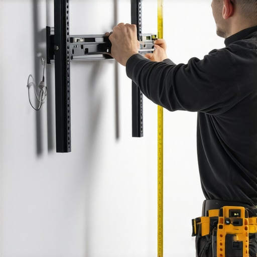 The trick to leveling a dual-arm mount on an uneven wall surface