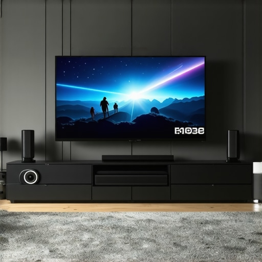 Tools for Maintaining High-End Home Displays A technician using calibration and thermal tools on modern OLED and mini LED home displays.