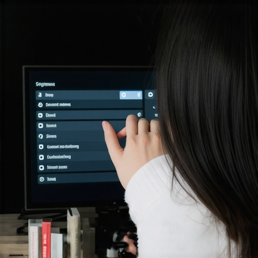 Person tweaking picture settings on a Mini LED television