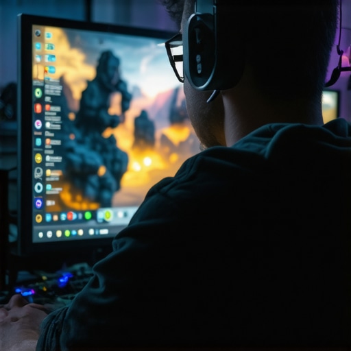 Adjusting Monitor Settings for Flicker-Free Gaming Gamer adjusting monitor settings to eliminate flickering