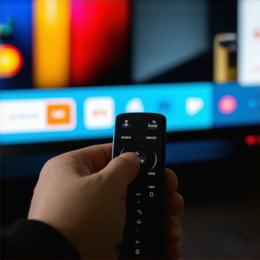 Person changing picture settings on an OLED TV using remote