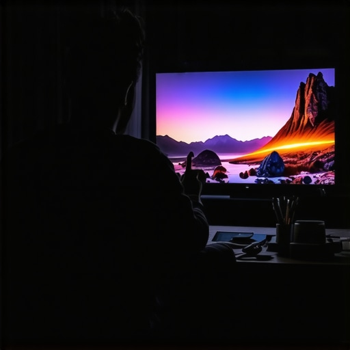 Person adjusting TV calibration settings to improve color accuracy from side angles.