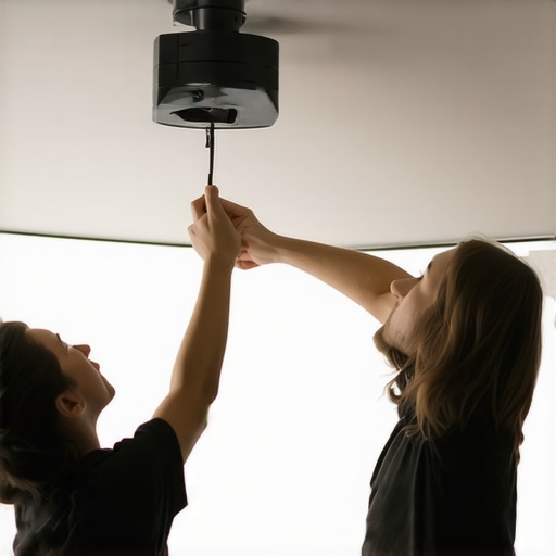 How to align a projector screen with a ceiling that isn't level