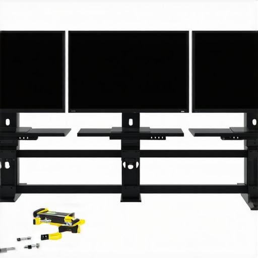 How to align a triple-monitor mount for zero gaps