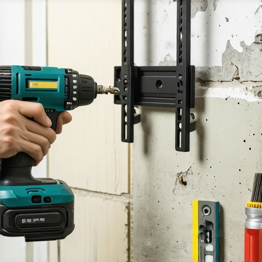 How to drill into a concrete wall for a secure TV mount