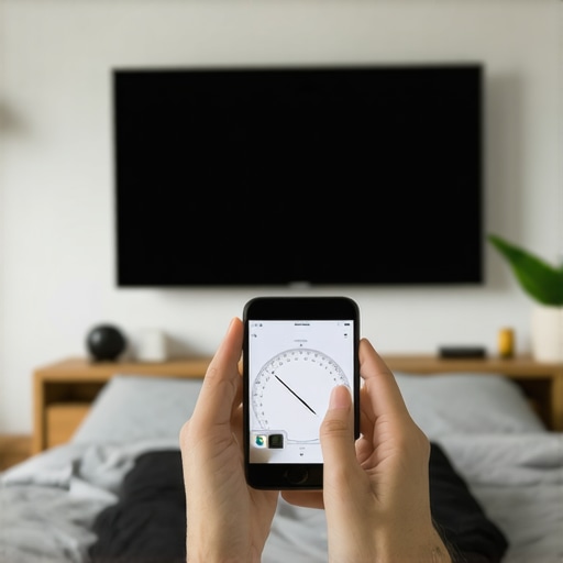 How to find the perfect tilt angle for a high-mounted bedroom TV