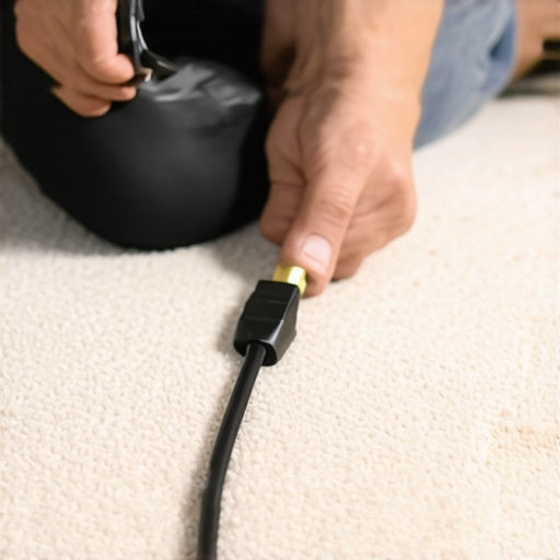 How to hide a flat HDMI cable under your carpet safely