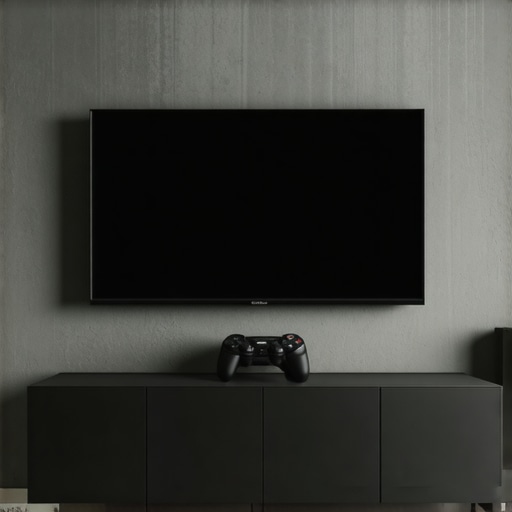 How to hide a game console behind a wall-mounted TV