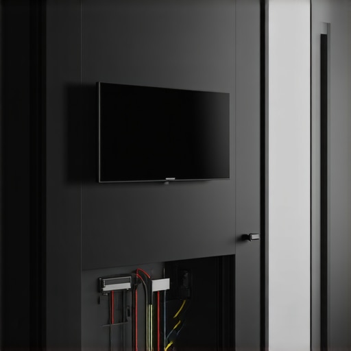How to hide wires inside a hollow core door TV mount