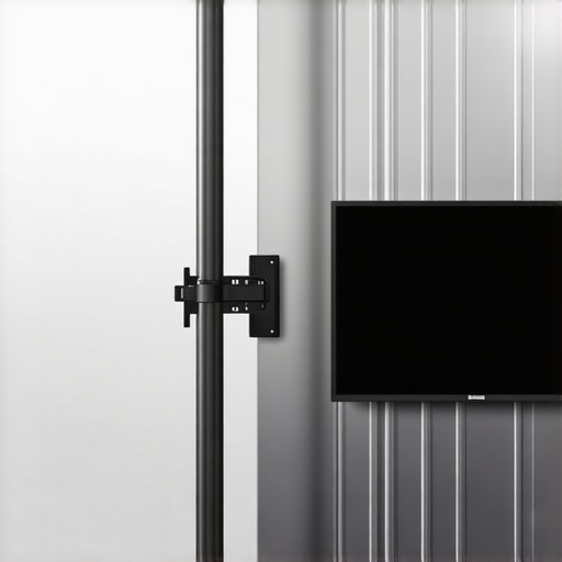 How to mount a TV to a metal pole in a loft apartment