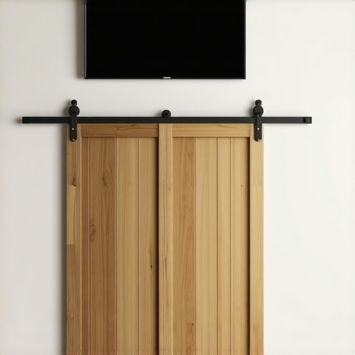 How to mount a TV to a sliding barn door