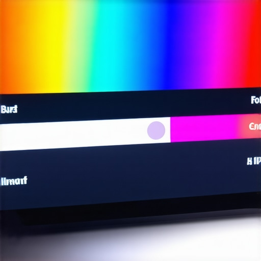Person adjusting OLED display settings for color calibration