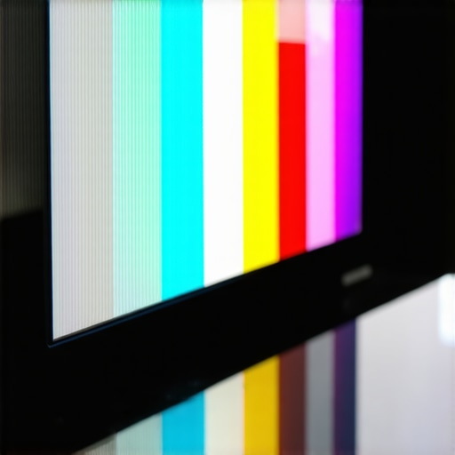 Person calibrating an OLED TV with color adjustment tools