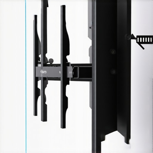 TV mounted on a full-motion bracket with leveling tools and calibrated settings for perfect viewing angles