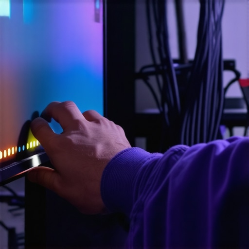 Person configuring refresh rate and display settings on a gaming monitor.