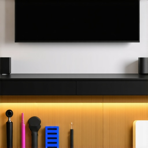 Professional OLED TV Calibration Scene Technician calibrating an OLED TV on a wall mount with proper lighting and tools