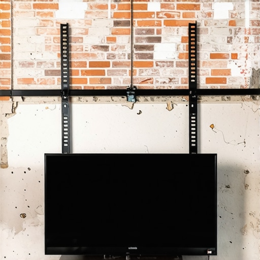 Close-up of wall with different wall types and appropriate mounting hardware illustrated