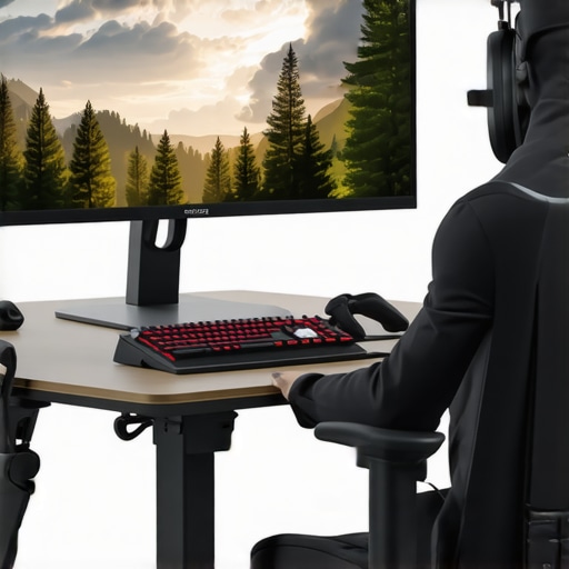 The best height for a gaming monitor on a sit-stand desk
