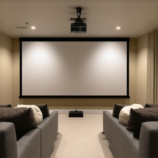 The best height for a projector screen in a home theater