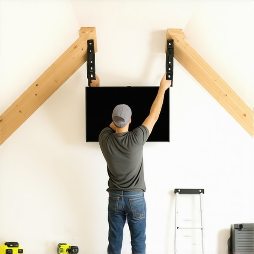 The trick to mounting a TV on a slanted attic wall