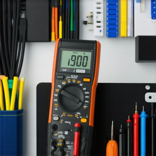 Tools for Home Display Maintenance Technician maintaining high-end home display with multimeter and cable tools