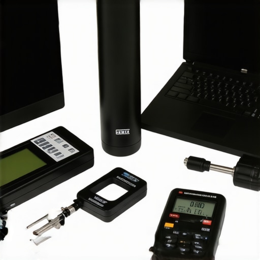 Tools for Long-Term Home Display Maintenance Calibration tools and laser level used for maintaining high-end home displays