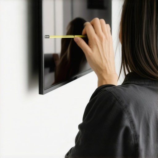 Using a Magnetic Level for Perfect TV Mounting Person aligning wall-mounted TV with a magnetic level