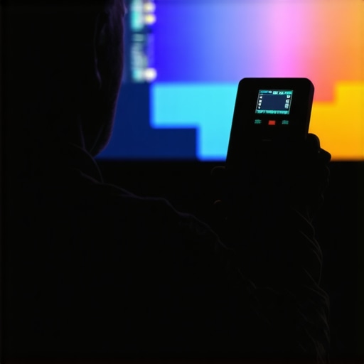 Using a calibration colorimeter for perfect color accuracy Person calibrating an OLED TV with a colorimeter