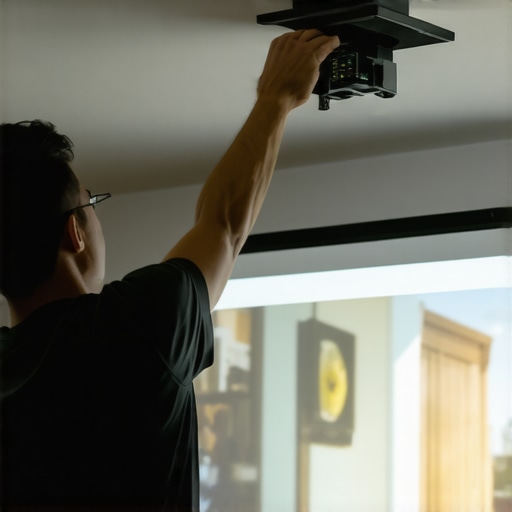How to fix a tilted projector image without a professional mount