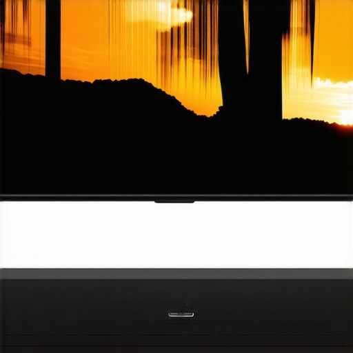 A neatly arranged TV and soundbar connected with high-quality HDMI cables, demonstrating proper setup for audio-video synchronization.