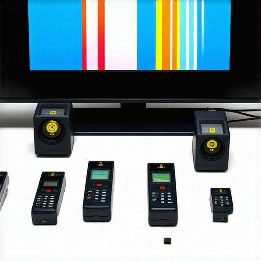 Professional Calibration Tools in Use Calibrating a high-end OLED TV with precise tools to ensure color accuracy and performance.