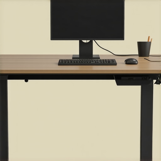The safest way to mount a display on a motorized standing desk