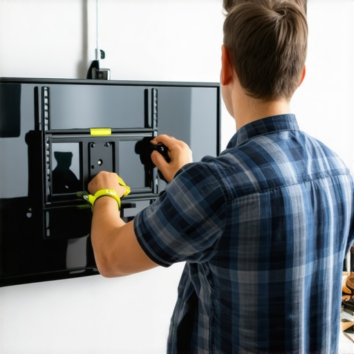 The trick to leveling a TV mount when the wall studs are uneven