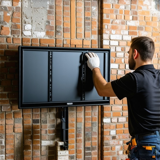The trick to mounting a TV into brick without it falling