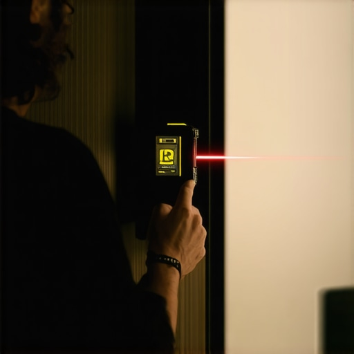 Using a Laser Level for Precise TV Mounting Individual aligning a wall mount with a laser level for a secure TV installation.
