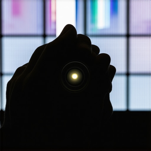 Adjusting Projector Lens Focus Close up of hand adjusting a projector lens focus ring