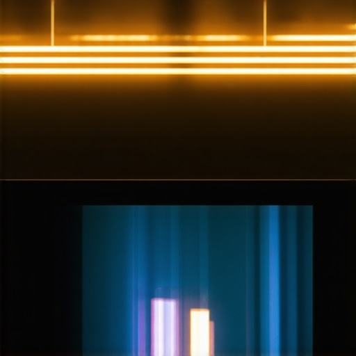 Mini LED TV with bias lighting behind it to improve perceived black levels in a dark room.